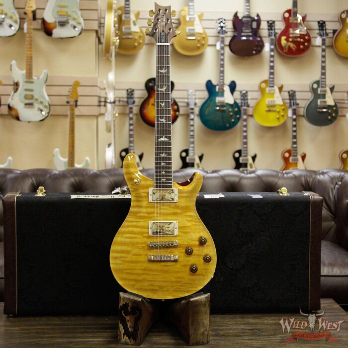 PRS Wood Library 10 Top McCarty 594 1-Piece Quilt Top Flame Neck Brazilian Rosewood Board Honey - Image 13
