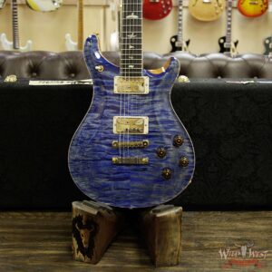 PRS Wood Library Quilt Maple 10 Top McCarty 594 Flame Mahogany Neck Brazilian Rosewood Board Faded Blue Jean - Image 10