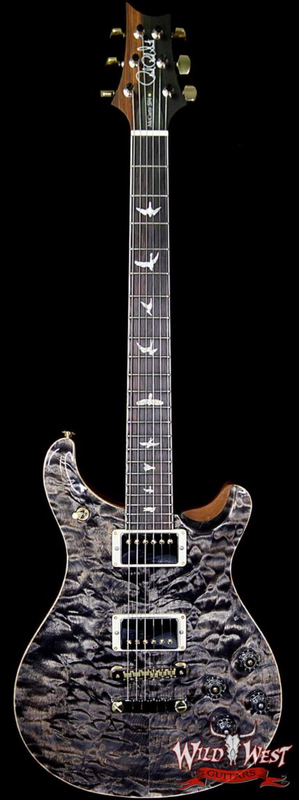PRS Wood Library Quilt Maple 10 Top McCarty 594 Flame Mahogany Neck Brazilian Rosewood Board Charcoal