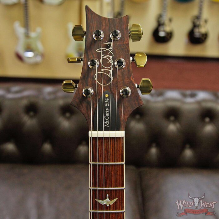 PRS Wood Library 10 Top 1-Piece Quilt Top McCarty 594 Flame Maple Neck Cocobolo Board River Blue - Image 8
