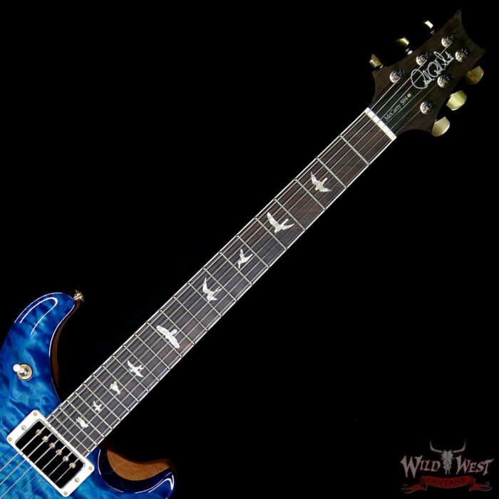 PRS Wood Library Quilt 10 Top McCarty 594 Semi-Hollow Brazilian Rosewood Board Faded Blue Wrap - Image 8