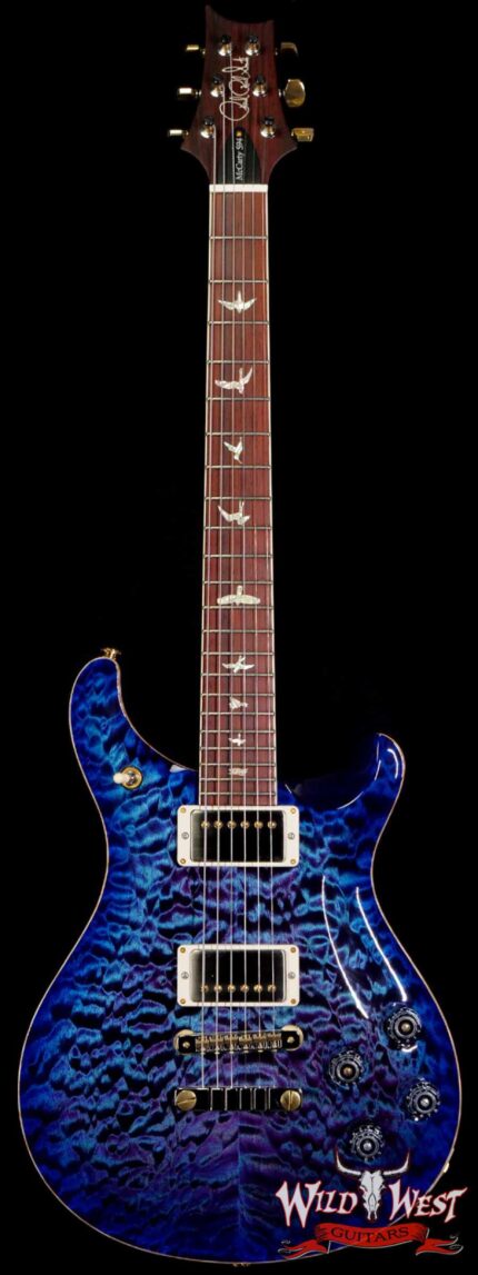 PRS Wood Library Quilt 10 Top McCarty 594 Cocobolo Fingerboard Violet Blue Burst
