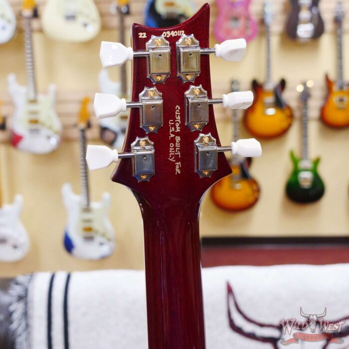 Paul Reed Smith PRS Wood Library 10 Top Quilt Top McCarty 594 Semi-Hollow Brazilian Rosewood Fingerboard Dark Cherry Sunburst - Image 10