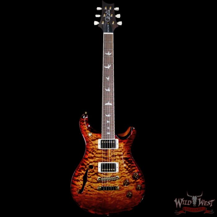 Paul Reed Smith PRS Wood Library 10 Top Quilt Top McCarty 594 Semi-Hollow Brazilian Rosewood Fingerboard Copperhead Cherry Burst - Image 3