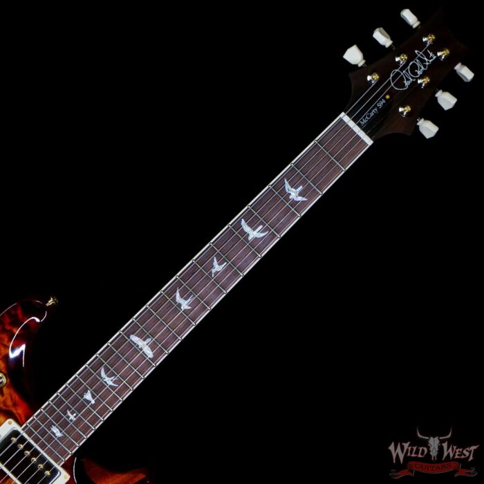 Paul Reed Smith PRS Wood Library 10 Top Quilt Top McCarty 594 Semi-Hollow Brazilian Rosewood Fingerboard Copperhead Cherry Burst - Image 4