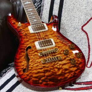 Paul Reed Smith PRS Wood Library 10 Top Quilt Top McCarty 594 Semi-Hollow Brazilian Rosewood Fingerboard Copperhead Cherry Burst - Image 8