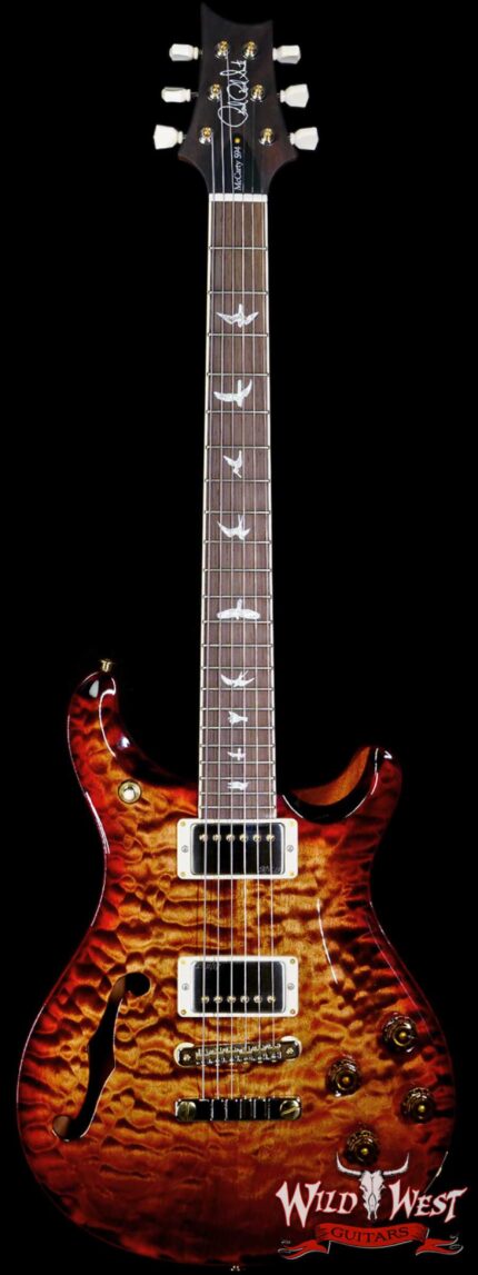 Paul Reed Smith PRS Wood Library 10 Top Quilt Top McCarty 594 Semi-Hollow Brazilian Rosewood Fingerboard Copperhead Cherry Burst