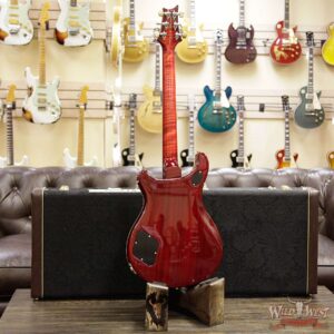 PRS Wood Library 10 Top Quilt 1-Piece Top McCarty 594 Flame Maple Neck Brazilian Rosewood Board Blood Orange - Image 15