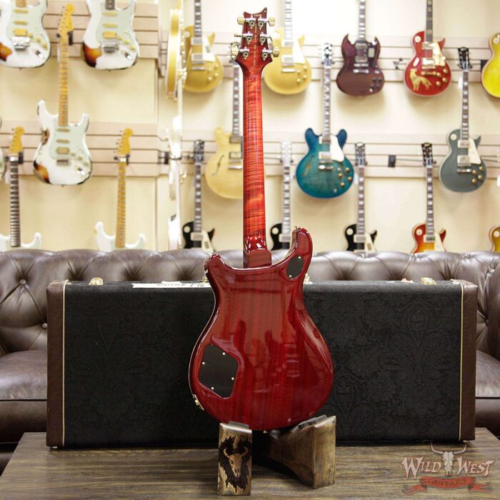 PRS Wood Library 10 Top Quilt 1-Piece Top McCarty 594 Flame Maple Neck Brazilian Rosewood Board Blood Orange - Image 15