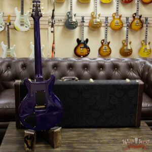 PRS Wood Library Santana Retro Quilt 10 Top Cocobolo Fingerboard River Blue Wrap Burst - Image 12