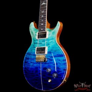 Paul Reed Smith PRS Wood Library 10 Top Quilt Maple Santana Retro Brazilian Rosewood Board Blue Fade - Image 2