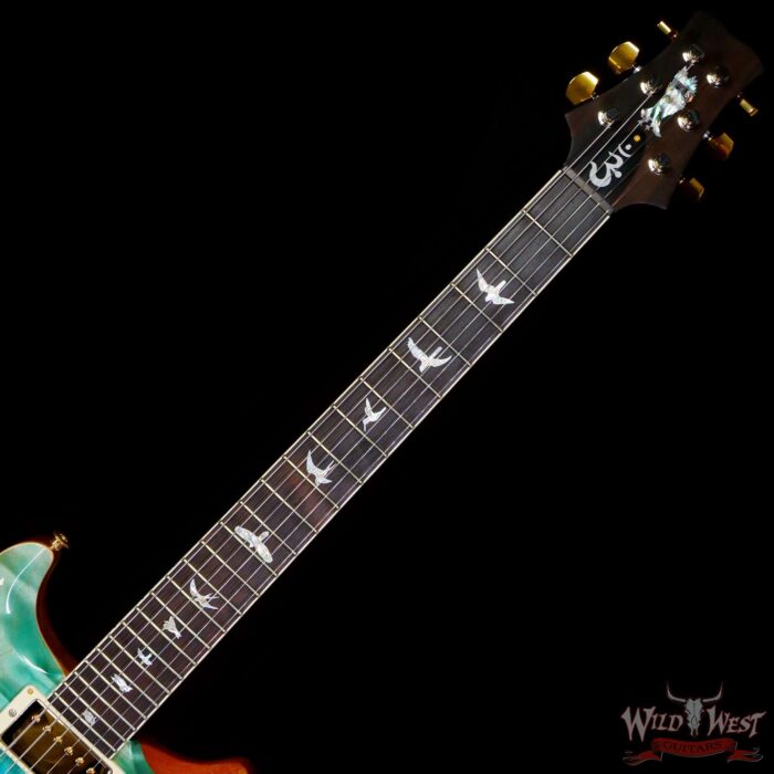 Paul Reed Smith PRS Wood Library 10 Top Quilt Maple Santana Retro Brazilian Rosewood Board Blue Fade - Image 4
