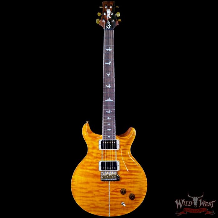 Paul Reed Smith PRS Wood Library 10 Top Quilt Maple Santana Retro Brazilian Rosewood Board Santana Yellow - Image 3