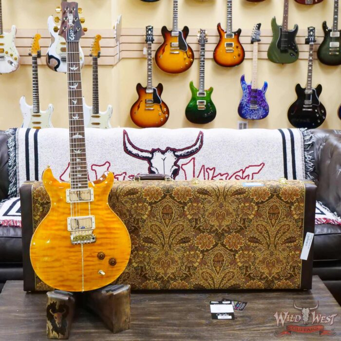 Paul Reed Smith PRS Wood Library 10 Top Quilt Maple Santana Retro Brazilian Rosewood Board Santana Yellow - Image 6