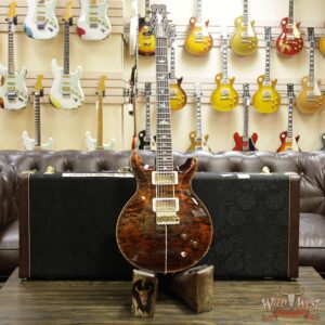 PRS Wood Library Quilt 10 Top Santana Retro Flame Mahogany Neck Brazilian Rosewood Board Orange Tiger - Image 11