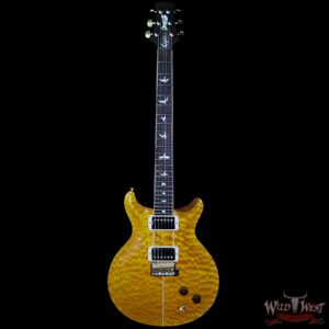 PRS Wood Library Santana Retro Quilt Top Flame Mahogany Neck Brazilian Rosewood Board Santana Yellow - Image 5