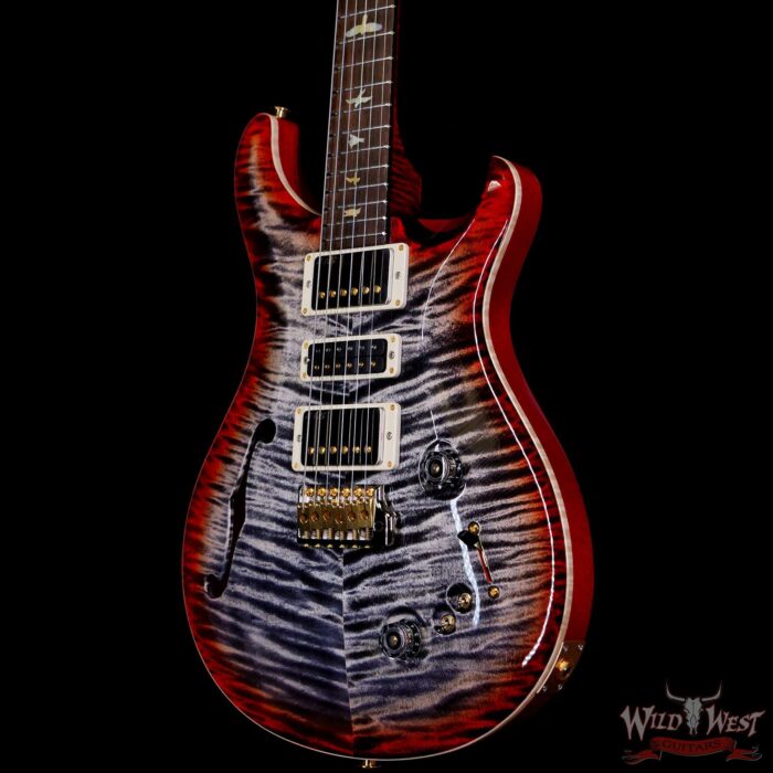 Paul Reed Smith PRS Wood Library 10 Top Special 22 Semi-Hollow Flame Maple Neck Brazilian Rosewood Fingerboard Charcoal Cherry Burst 7.20 LBS (US Only / No International Shipping) - Image 2
