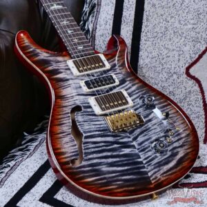 Paul Reed Smith PRS Wood Library 10 Top Special 22 Semi-Hollow Flame Maple Neck Brazilian Rosewood Fingerboard Charcoal Cherry Burst 7.20 LBS (US Only / No International Shipping) - Image 8
