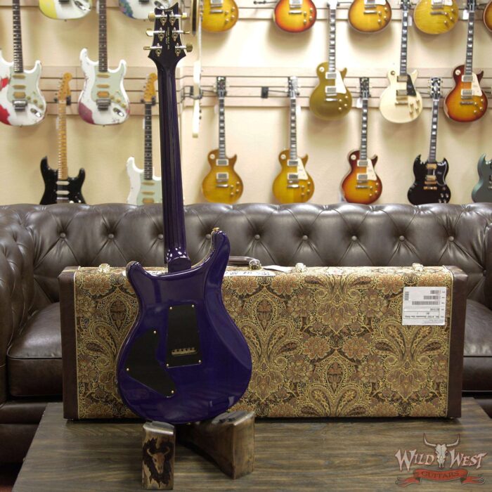 PRS Wood Library Artist Package Quilt Top P24 Custom 24 Piezo Brazilian Rosewood Board Bonnie Pink Blue Burst - Image 10