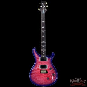 PRS Wood Library Artist Package Quilt Top P24 Custom 24 Piezo Brazilian Rosewood Board Bonnie Pink Blue Burst - Image 4