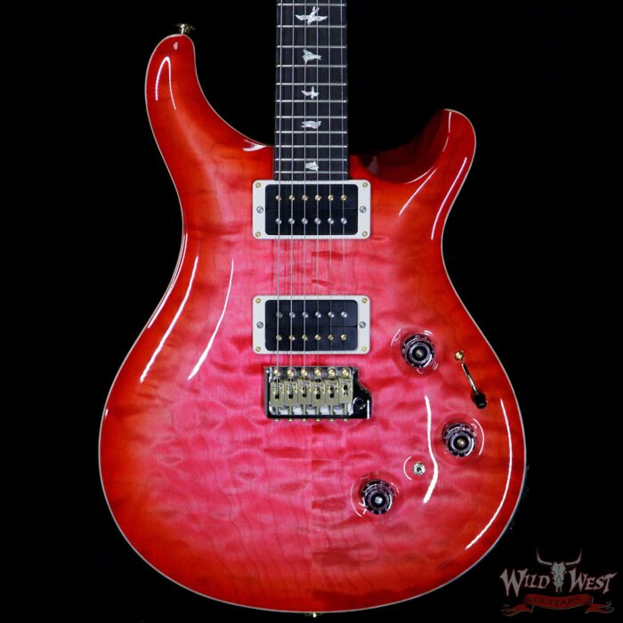 PRS Wood Library Artist Package Quilt Top P24 Custom 24 Piezo Brazilian Rosewood Board Bonnie Pink Cherry Burst - Image 3