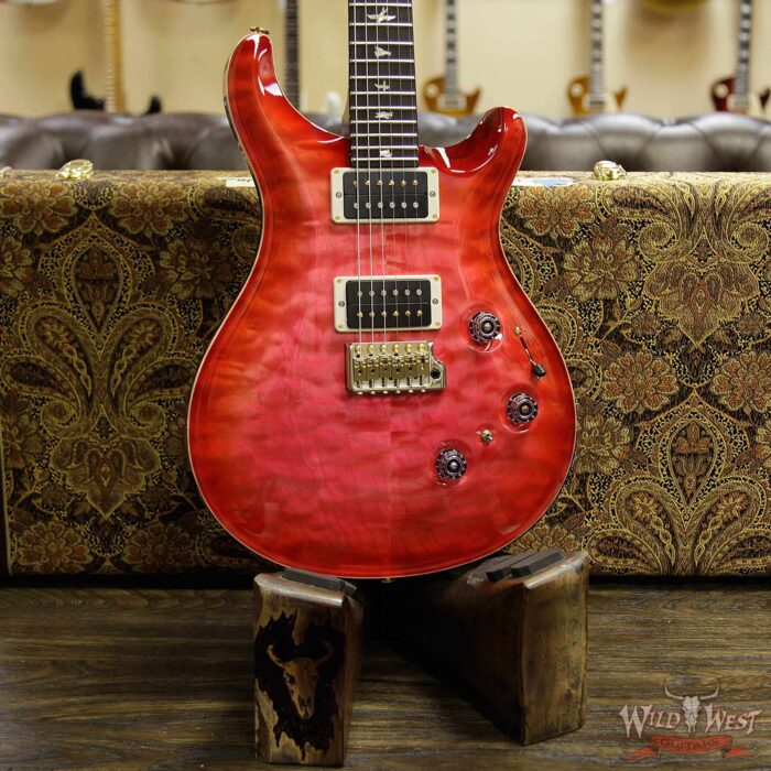 PRS Wood Library Artist Package Quilt Top P24 Custom 24 Piezo Brazilian Rosewood Board Bonnie Pink Cherry Burst - Image 11
