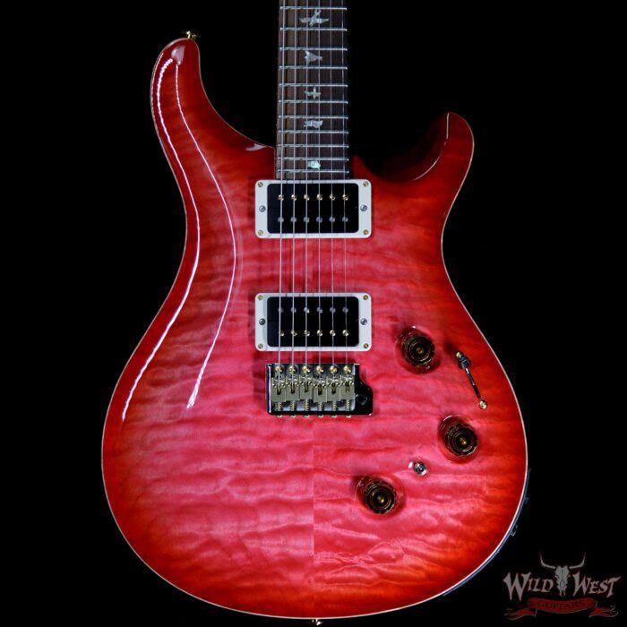 PRS Wood Library Artist Package Quilt Top Custom 24 Piezo P24 Brazilian Rosewood Board Bonnie Pink Cherry Burst - Image 3