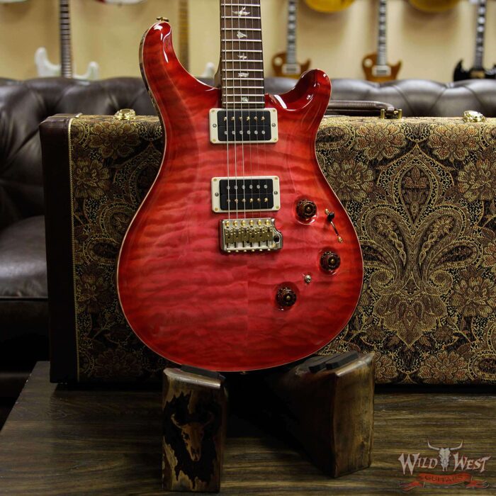 PRS Wood Library Artist Package Quilt Top Custom 24 Piezo P24 Brazilian Rosewood Board Bonnie Pink Cherry Burst - Image 12