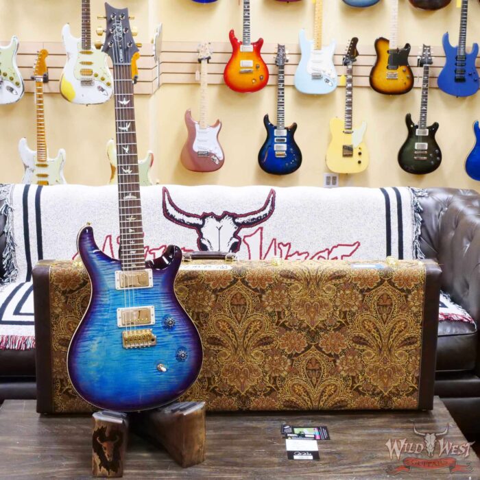 Paul Reed Smith PRS Wood Library 10 Top Custom 24 Brazilian Rosewood Fingerboard Aquabluex Purple Burst (US Only / No International Shipping) - Image 6