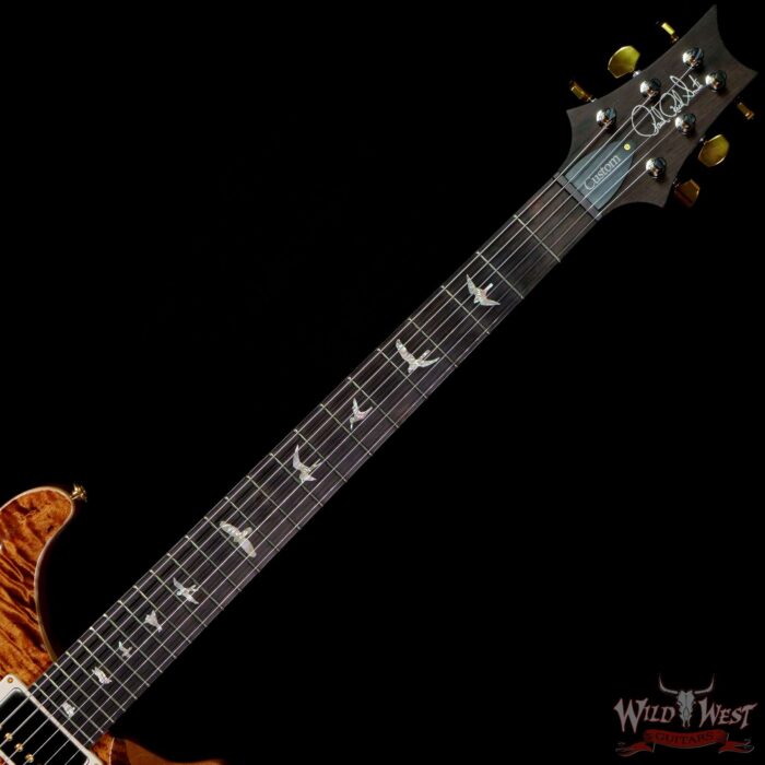 Paul Reed Smith Wood Library 10 Top Custom 24-08 Roasted Flame Maple Neck Brazilian Rosewood Board Copperhead - Image 4