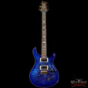 Paul Reed Smith Wood Library 10 Top Custom 24-08 Roasted Flame Maple Neck Brazilian Rosewood Board Violet Blue Burst - Image 3