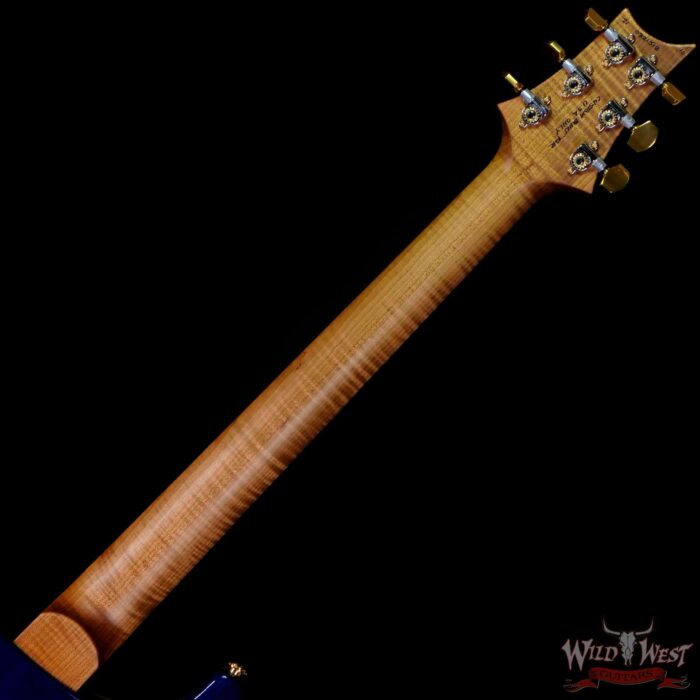 Paul Reed Smith Wood Library 10 Top Custom 24-08 Roasted Flame Maple Neck Brazilian Rosewood Board Violet Blue Burst - Image 5