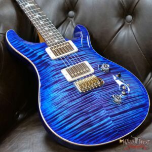 Paul Reed Smith Wood Library 10 Top Custom 24-08 Roasted Flame Maple Neck Brazilian Rosewood Board Violet Blue Burst - Image 8