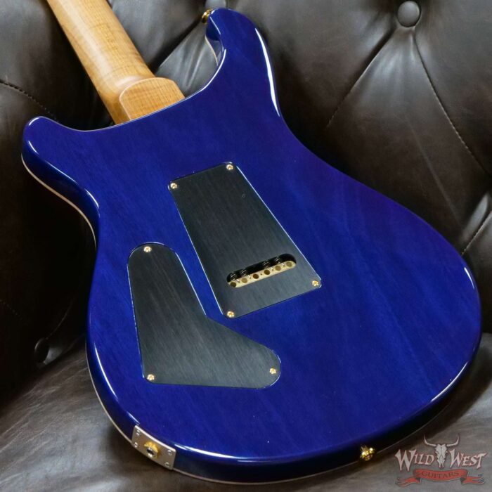 Paul Reed Smith Wood Library 10 Top Custom 24-08 Roasted Flame Maple Neck Brazilian Rosewood Board Violet Blue Burst - Image 11