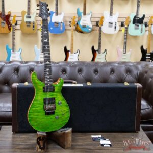 PRS Wood Library 10 Top Custom 24 Floyd Rose Ebony Fingerboard Roasted Flame Maple Neck Eriza Verde - Image 6