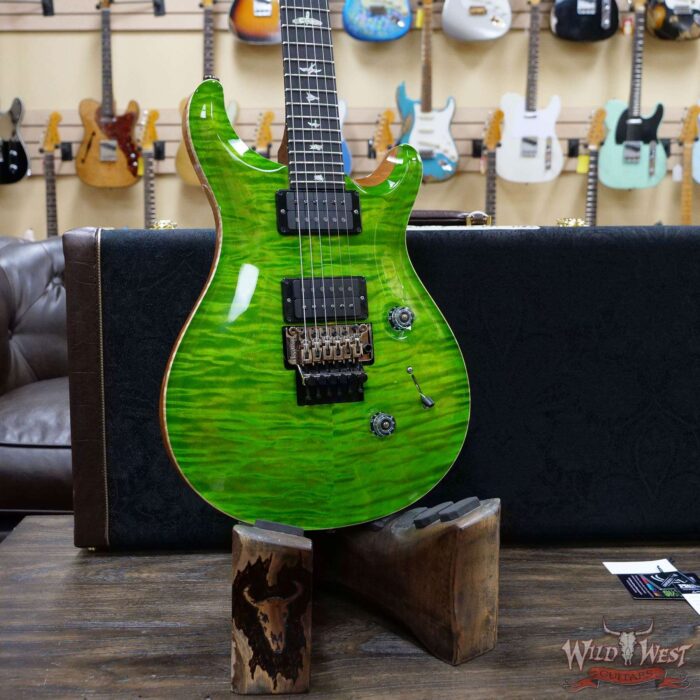PRS Wood Library 10 Top Custom 24 Floyd Rose Ebony Fingerboard Roasted Flame Maple Neck Eriza Verde - Image 8