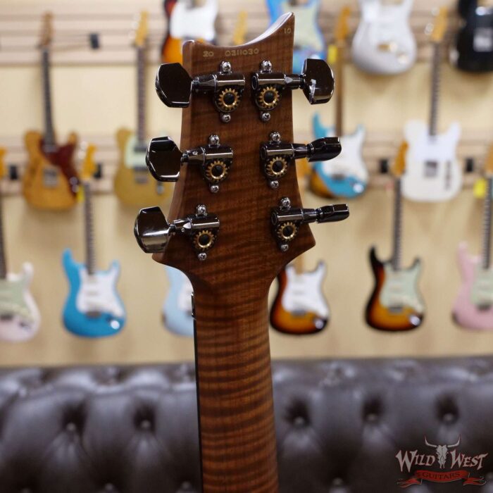 PRS Wood Library 10 Top Custom 24 Floyd Rose Ebony Fingerboard Roasted Flame Maple Neck Eriza Verde - Image 10