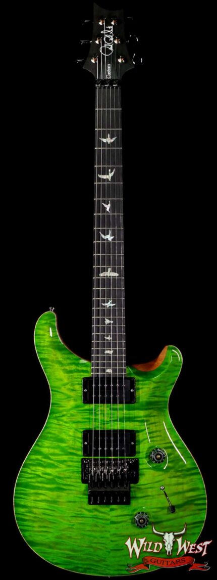 PRS Wood Library 10 Top Custom 24 Floyd Rose Ebony Fingerboard Roasted Flame Maple Neck Eriza Verde