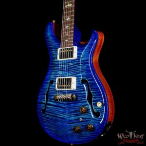 Paul Reed Smith Wood Library 10 Top Hollowbody I Piezo Flame Neck Brazilian Rosewood Board River Blue Burst - Image 2