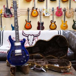 Paul Reed Smith Wood Library 10 Top Hollowbody I Piezo Flame Neck Brazilian Rosewood Board Violet Blue Burst - Image 6