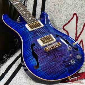 Paul Reed Smith Wood Library 10 Top Hollowbody I Piezo Flame Neck Brazilian Rosewood Board Violet Blue Burst - Image 8