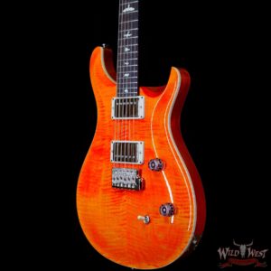 Paul Reed Smith PRS Wild West Guitars Special Run Flame Top Black Neck CE 24 Orange 312905 - Image 2