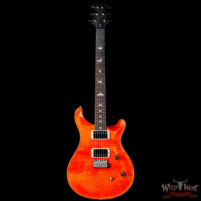 Paul Reed Smith PRS Wild West Guitars Special Run Flame Top Black Neck CE 24 Orange 312905 - Image 3