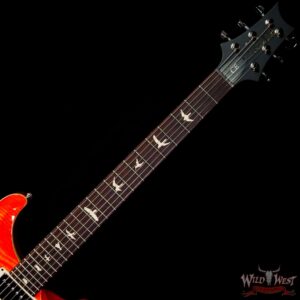 Paul Reed Smith PRS Wild West Guitars Special Run Flame Top Black Neck CE 24 Orange 312905 - Image 4