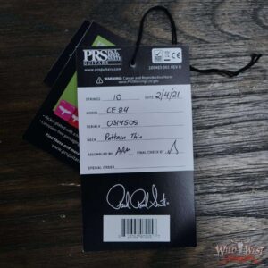 PRS Wild West Guitars Special Run Flame Top Black Neck CE 24 Faded Grey Black Blue Burst (Blemish) - Image 12