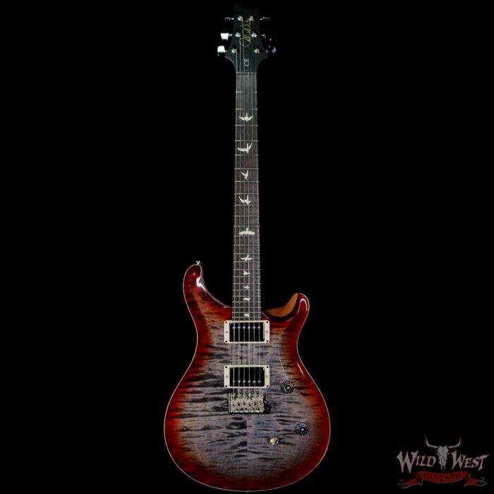 PRS Wild West Guitars Special Run Flame Top Black Neck CE 24 Faded Gray Black Cherry Burst 316906 - Image 3