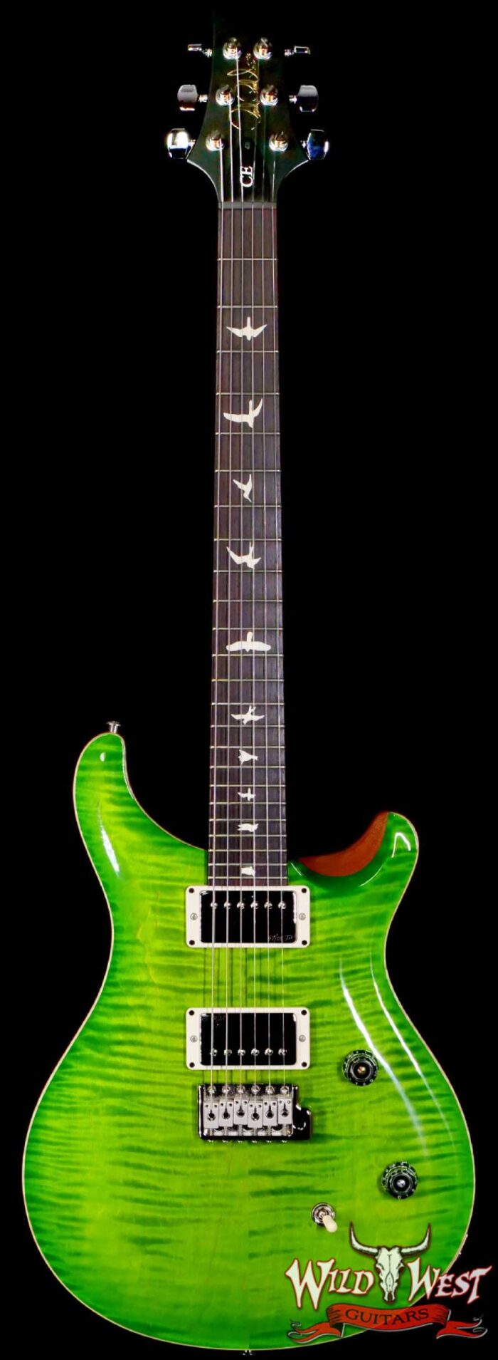 Paul Reed Smith PRS Wild West Guitars Special Run CE 24 Painted Black Neck 57/08 Covered Pickups Eriza Verde 7.55 LBS - Image 1