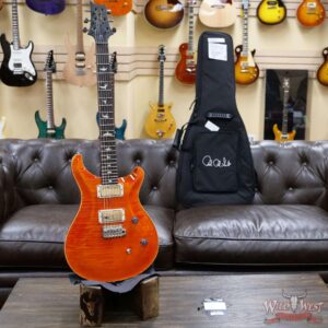 Paul Reed Smith PRS Wild West Guitars Special Run Flame Top Black Neck CE 24 Orange - Image 5