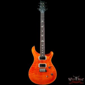 Paul Reed Smith PRS Wild West Guitars Special Run Flame Top Black Neck CE 24 Orange - Image 3