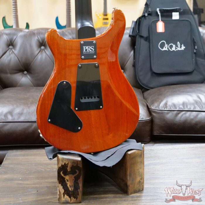 Paul Reed Smith PRS Wild West Guitars Special Run Flame Top Black Neck CE 24 Orange - Image 10